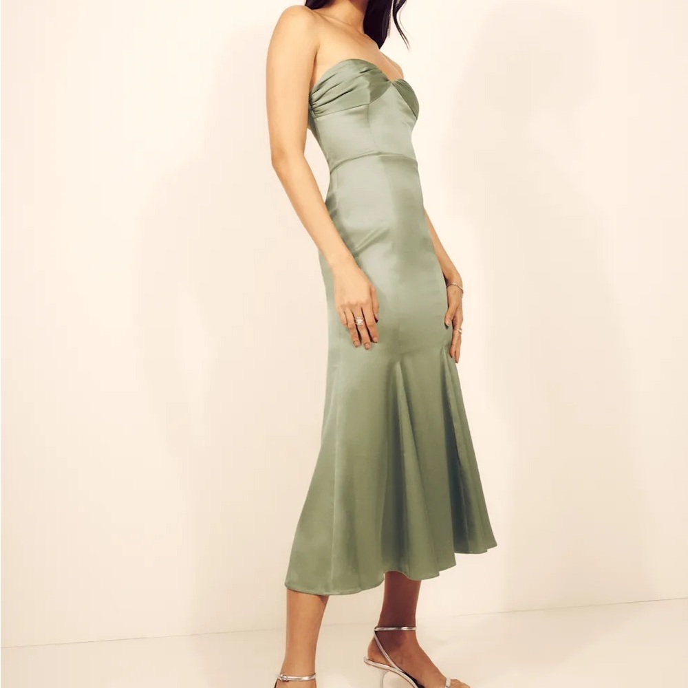 NWT Reformation Hensley Satin Dress